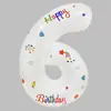 Globos Digitales de 32 pulgadas Decoración de Escena de Cumpleaños Niños Ceremonia Feliz Niñas Pequeñas Atmósfera Accesorios para Fotos