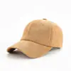 Boné de Baseball de Camurça Macio para Outono e Inverno, Unissex, Cor Sólida Versátil, Aba Curva para Proteção Solar, Topo Arredondado Personalizável