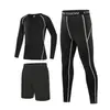 Traje de entrenamiento ajustado para niños, capa base de baloncesto de otoño/invierno para niños, conjunto deportivo, camiseta de manga larga de secado rápido, para fútbol y correr