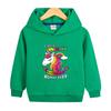 Unicórnio meninos e meninas camisola com capuz outono 2022 primavera e outono novo estilo ocidental infantil bebê all-match casual top