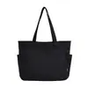 Bolso de Lona Casual Simple para Mujer de Gran Capacidad Versátil Bolso de Hombro Único y de Mano Bolso Tote de Tela de Nylon Bolso Grande para Clase de Estudiante