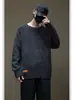 Suéter pullover de otoño e invierno, casual y versátil, top de punto de corte holgado, camisa de hombre de moda estilo coreano