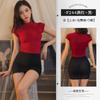 Nuevo Estilo Puro Deseo Ajustado Atuendo de Hermana Mayor Adelgazante Cuello Alto Corto Falda Bodycon para Mujer Sexy Adelgazante F213