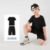 Conjunto deportivo de dos piezas para niños, blanco y negro, secado rápido, absorbente de sudor, para correr, baloncesto, manga corta, shorts, traje de fitness para niños