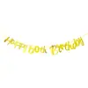 Banner de Cumpleaños Brillante con Números y Letras, Banner Redondo de Lentejuelas, Banner Cosido, Banner Cosido de Estrella de Cinco Puntas, Banner Triangular