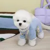 Ropa para Perros para Teddy, Pomerania, Bichón, Perros Pequeños y Gatos, Ropa para Mascotas que Cubre la Panza para Otoño e Invierno, 25 Conjuntos de Polar de Cuatro Patas que Cubren la Panza