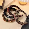 Diadema Antideslizante con Dientes, de Tela con Bloques de Color Retro Otoño e Invierno para Mujer 2026 Nueva Diadema Superior Craneal Pinza para el Cabello Accesorio para el Cabello
