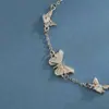 Pulseira de Borboleta Luminosa para Mulheres, Simples, Fresca, Pulseira Cravejada de Diamantes, Fashion e de Alto Padrão, Pulseira Luminosa para Melhor Amiga