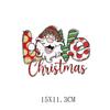 Calcomanías de Navidad de dibujos animados para ancianos con estampado en caliente, medianas, logotipo de ropa, fábrica de estampado en caliente, patrón de transferencia térmica, impresión offset, estampado en caliente