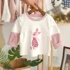 Camiseta de Verão Infantil Manga Curta Desenho Animado 2025 Nova Roupa Infantil de Algodão Estilo Coreano Manga Meia Malha