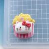 Horquilla para el pelo con dibujos de gatos brillantes, hecha a mano, con forma de comida y crema para jugar, cuerda para el pelo, accesorios para fundas de teléfono, venta al por mayor