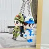 Pingente de chaveiro bombeiro militar criativo boneco de fogo chaveiro acessórios para carro bolsa máquina de pegar brindes