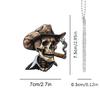Bolsa de Acrílico com Pingente de Chaveiro Caveira de Cowboy Ocidental Transfronteiriça Etiqueta para Retrovisor de Carro Halloween