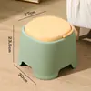 Taburete pequeño casero engrosado para niños, taburete simple para mesa de centro de sala de estar, apilable, portátil, taburete antideslizante, taburete para cambiar zapatos en la entrada de adultos