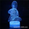 Exclusivo transfronteiriço para a série de Halloween abóbora de caveira luz noturna 3D LED toque colorida USB luz de presente criativa