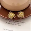 Pendientes Exagerados de Flor de Fuego Artificial Brillante, Personalidad de Nicho, Estilo Minimalista, Pendientes Versátiles, Lujo Ligero, Sensación de Alta Gama, Accesorios para Orejas Estilo Ins