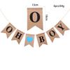 Venta al por mayor del fabricante En stock Fiesta de cumpleaños Corazón Ohboy/Ohbaby/Ohgirl Bandera de cola de golondrina Decoraciones para fiesta