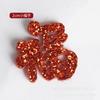 Cuero brillante de Año Nuevo 1.5cm pequeño Fuzi Oro flor roja corazón joyería hecha a mano accesorios diy
