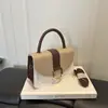 Comercio exterior estampado de letras color block para ir al trabajo 2026 nuevo bolso de mano bolso cruzado, nuevo bolso de hombro simple versátil de moda para mujer