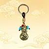 Estilo étnico chinês pingente de cabaça chaveiro de liga acessório decoração de metal presente atacado