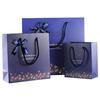 Fornecimento de Bolsas de Presente Exclusivas, Bolsas de Presente com Fundo Azul Escuro e Bolinhas, Sacolas de Papel, Bolsas de Mão para Joias, Sacolas de Lembrancinha