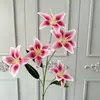 5 Lírios Artificiais com Fita Adesiva, Decorações de Corredor de Casamento Impressas em 3D, Flores Artificiais para Decoração de Casa e Hotel