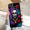 Funda para teléfono de Halloween estilo retro americano callejero graffiti Parca telaraña calavera ilustración de moda Funda para teléfono Apple 17