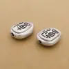 Acessórios de Prata de Lei S925 Pingente Retangular Zen Fosco Vintage com Furo Reto Acessórios para Pulseira de Miçangas diy Acessórios