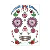 Pegatinas de Tatuaje Impermeables de Halloween, Pegatinas de Rostro de Muerte para Mascarada, Pegatinas de Tatuaje al por Mayor para Suministro Transfronterizo