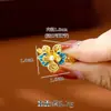Conjunto de Collar, Pendientes y Anillo Flor Hueca Estilo Chino, Estilo Étnico Oro de Arena Vietnamita, Joyería Duradera Venta Directa