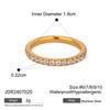 Jieding Europa y Estados Unidos joyería transfronteriza anillo de zirconita de acero inoxidable anillo con aire de alta gama anillo ins anillos de joyería de titanio de 18k