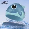 Gorro de natación para niños, impermeable, sin cabeza, con dibujos animados, de silicona, profesional, con protección para los oídos, protector solar para bebés.