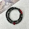 [Chen Mo] Pulseiras Empilháveis Estilo Chinês com Contas de Imitação de Pedra Natural, Design de Nicho, Pulseiras Simples e Versáteis para Estudantes Masculinos e Femininos
