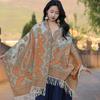 Chal Vacacional Qinghai Xizang Lijiang Chal Vacacional Frío Fotografiando Estilo Étnico Cachemira Capa Bufanda Chal Grueso para Mujer