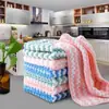 Pano de Prato Catiônico de Coral Fleece de Fábrica 25*25 Quadrado Repelente a Óleo de Cozinha Absorvente de Água Esfoliante Pessoa Preguiçosa Diário