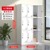 Gabinete de Vestuario de Cinco Puertas con Cerradura para Dormitorio, Vestuario de Personal, Archivador de Oficina de Cristal, Gabinete Metálico para Almacenamiento de Archivos