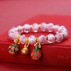 Pulsera de esmalte color gris fragante de Pekín, color rosa flor de cerezo, para tres mujeres, anillo único, joyería simple, regalo, anillo único
