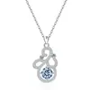 Comercio Exterior Transfronterizo Collar Dinámico con Colgante en Forma de Calabaza de Plata de Ley S925 para Mujer Amazon Colgante de Diseño de Moda de las Doce Piedras de Nacimiento