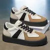 Sapatos Masculinos de Verão Novo Estilo Tênis de Lona Respirável Masculino Estudante Tendência Versátil Sola Grossa Esportivo Casual Tênis Tendência