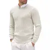 Novo Suéter de Malha Gola Redonda Masculino para Comércio Exterior, Malha Simples Torcida de Manga Longa Slim Fit para Jovens
