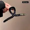 Grampo de Tubarão Grande de Acrílico de Alta Qualidade Acessório de Cabelo para Trás da Cabeça Presilha de Cabelo Cor Café Pegador Fosco Elegante