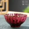 Horno cambio cerámica taza individual lámpara incorporada esmalte Tianmu taza de té taza de té taza de té merienda de té de la tarde tazón pequeño taza de loto taza de degustación de té
