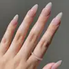 Manicure Unhas Vestíveis Manicure de Alta Qualidade Longa Cor Sólida Unhas Postiças Amêndoa Brilhante Removíveis Produtos Acabados