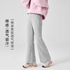 Calça Flare Feminina 2025 Primavera e Outono Nova Calça de Moletom Versátil Infantil para Crianças Maiores, Calça de Algodão Micro-Flare