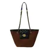 Bolsa de Cubo Retro de Bloques de Color de Alta Gama para Comercio Exterior para Mujer 2026 Nuevo Otoño/Invierno Bolso de Hombro con Cadena de Gran Capacidad