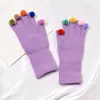 Guantes de invierno para mujer, lindos, para montar, a prueba de frío, cálidos, con pompón, lindos, para otoño e invierno, ciclismo, pantalla táctil, forrados de polar, de algodón