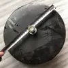 Tractor de arrastre agrícola fresa rotativa conjunto de rueda trasera zanjadora limitador de profundidad rueda de nylon y hierro rueda amarilla ajuste de profundidad