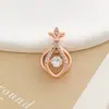 Colgante de Moda Inteligente Estrella de Seis Puntas Incrustada con Circonita Colgante Versátil Joyería que No se Desvanece Nuevos Accesorios de Oro Rosa de 18 Quilates