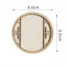 Imán para Refrigerador DIY Bordado Dai Festivo Hecho a Mano Accesorios para Imanes de Refrigerador Redondo de Madera DIY Imán para Refrigerador Marco de Madera Venta al por Mayor