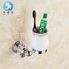 Juego de Toallero de Baño Estilo Europeo Personalizado, Accesorios de Baño de Piedra Cristalina de Jade, Juego de Escobilla para Inodoro de Cerámica